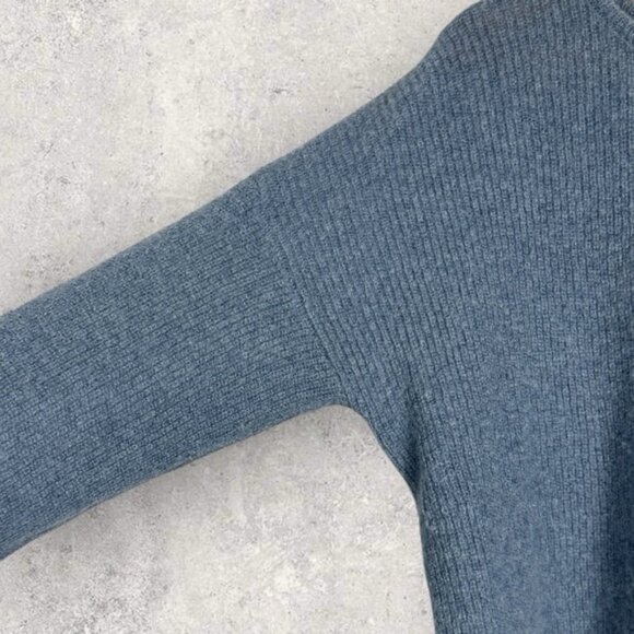 Sezane Gaspard Reversible Sweater Size Small Vintage Blue Cardigan Knit Mohair S - Picture 7 of 12